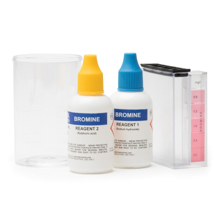 Un singur parametru - Teste chimice Brom (ca Br₂), Interval: (0,0-3,0 mg/L) Metodă: colorimetrică, aprox. 60 de teste