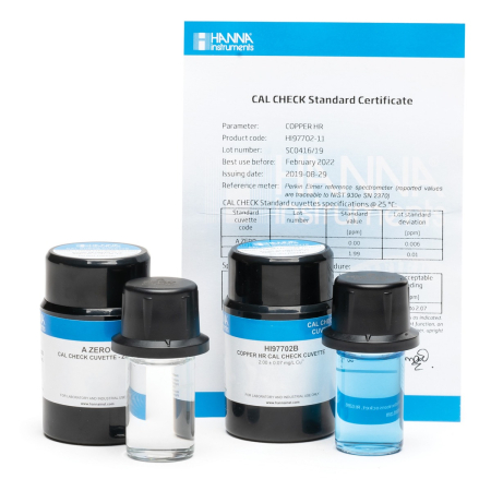 Standarde CAL Check™ pentru Cupru HR, 0.0 și 2.0 ppm