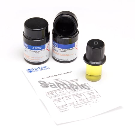 Soluții de calibrare - Standardele CAL Check™ pentru duritatea magneziului, 0,0 și 1,00 ppm, recomandate pentru HI97719