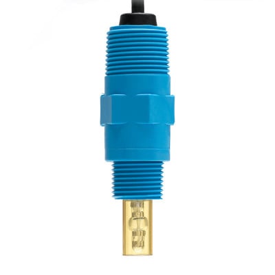 pH - Sondă de conductivitate cu 4 inele , max 6 BAR, cu senzor de platină, senzor de temperatură NTC și conector DIN