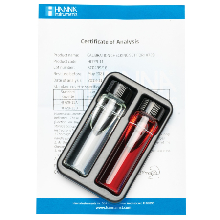 Set de verificare a calibrării pentru Checker Fluor Domeniu Mic (0 și 1,00 ppm)