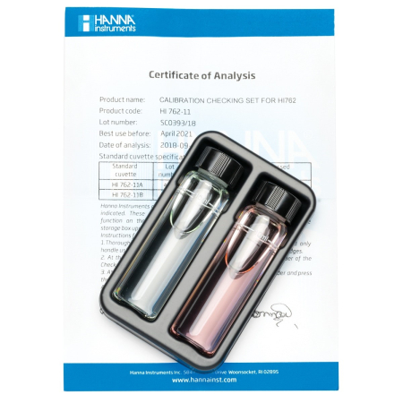 Standarde Cal Check - Set de verificare a calibrării pentru Checker Clor Liber Domeniu Mic