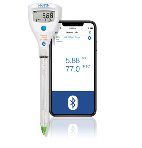 Testere pH cu Bluetooth - HALO2 Tester pH cu Bluetooth pentru creme cosmetice - HI9810432
