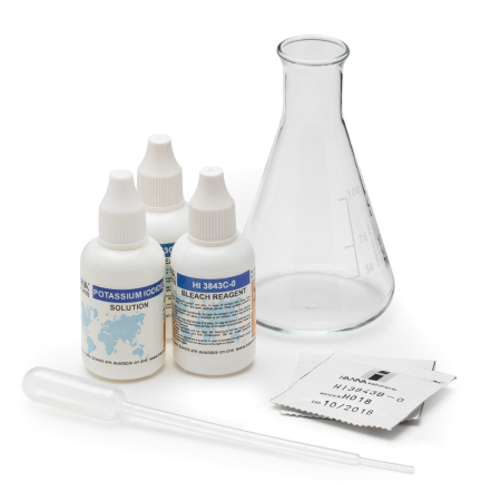 Un singur parametru - Hipoclorit (sub formă de Cl₂), Interval: (50-150 g/L) Metoda: titrare, aprox. 100 teste