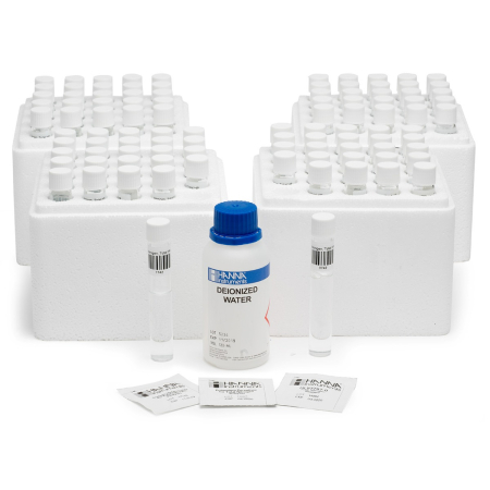 Reactivi pentru fotocolorimetre - Reactivi Azot Total, Domeniu Mare 10 la 150 mg/L, cu cod de bare, 50 de teste