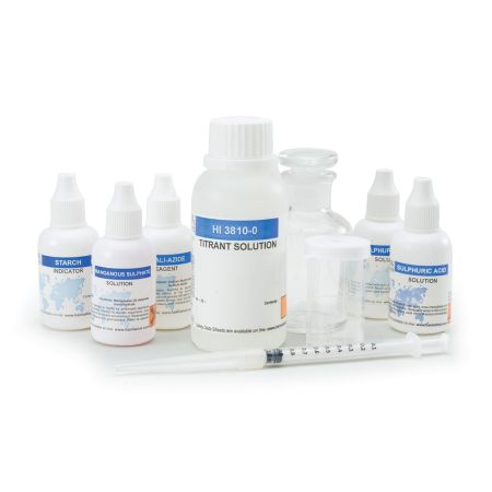 Un singur parametru - Oxigen dizolvat, interval: (0,0-10,0 mg/L) Metodă: titrare, aprox. 110 teste