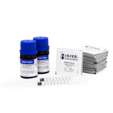 Reactivi pentru fotocolorimetre - Reactivi Captatori Oxigen, 150 de teste, (DEHA 0 la 1000 μg/L; Carboxidrazida 0.00 la 1.50 mg/L; Hidrochinona 0.00 la 2.50 mg/L; Acid Isoascorbic 0.00 la 4.50 mg/L
