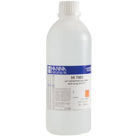 Soluții de calibrare - pH 1.68 Valoare @ 25°C Tampon de calibrare, sticlă de 500 mL