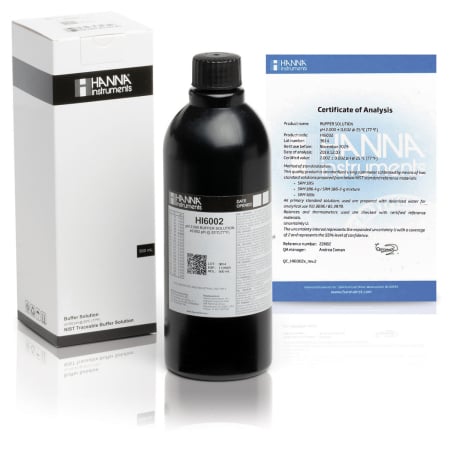 Soluții de calibrare - pH 2.000 @ 25°C Tampon de calibrare milesimală, 500 mL