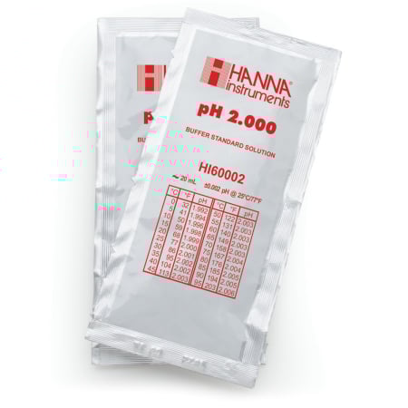 pH 2.000 @ 25°C Plic tampon de calibrare milesimală, (25 x 20mL)