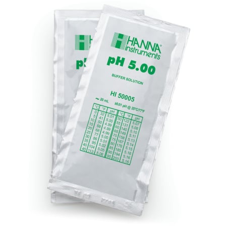 Soluții - pH 5.00 @ 25°C Plic tampon de calibrare tehnică, (25 x 20mL)