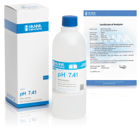 Soluții - pH 7.41 @ 25°C Tampon de calibrare tehnică, 500 mL