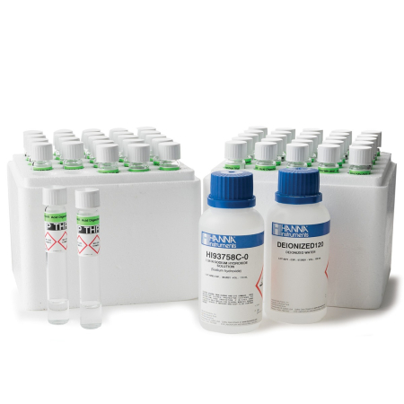 Reactivi - Reactivi Fosfor total, Predozati, Domeniu Mare 0.0 la 32.6 mg/L, cu cod de bare, 45 de teste