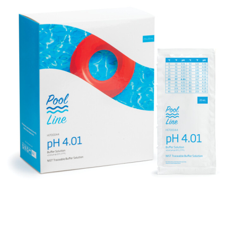 Soluții de calibrare - Soluție de calibrare pH 4.01 Pool Line 4.01, (25) 20 mL plicuri