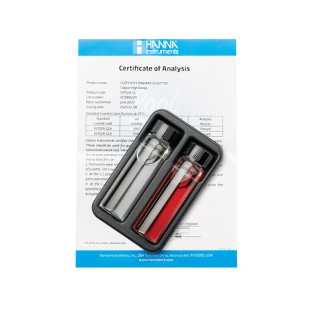 Soluții - Set standarde verificare calibrare checker cupru HI7024 Pool Line