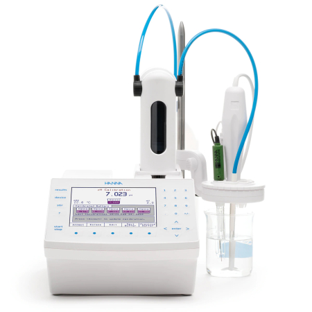 Potențiometric - Titrator potențiometric cu o singură pompă și o placă analogică, titrare la un singur punct de echivalență - HI931-02