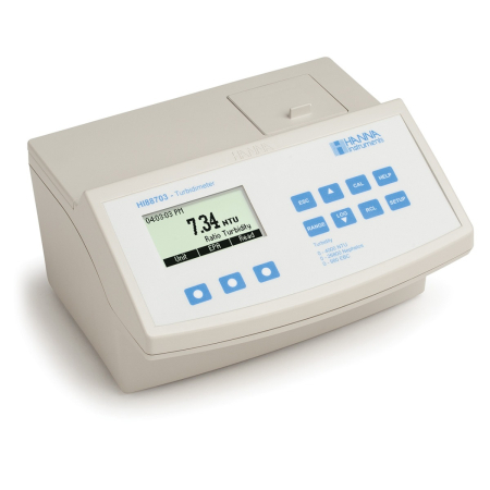 Turbidity - Turbidimetru de laborator, masurare clor liber/total cu 2 domenii de măsurare; Interval: 0,00 până la 4000 NTU, 0,0 până la 26800 Nephelos 0,00 până la 980 EBC; 230V