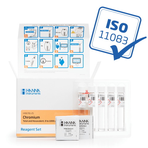 Home Page Tiles - Crom Total și Hexavalent, Reactivi Predozati, Domeniu 0 la 1000 μg/L, 25 de teste