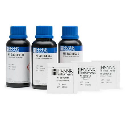 Analiza solului, Kit de reactivi pentru 25 de teste (N, P, K, pH)