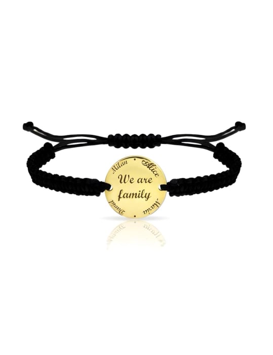 Brățară personalizată “We are family” din argint 925 placată cu aur 24K [1]