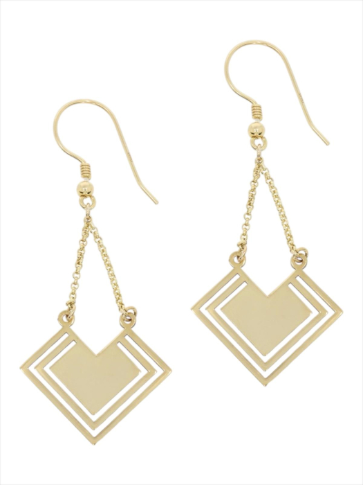 Cercei Geometric Glow din Argint 925 Placat cu Aur 24K [1]