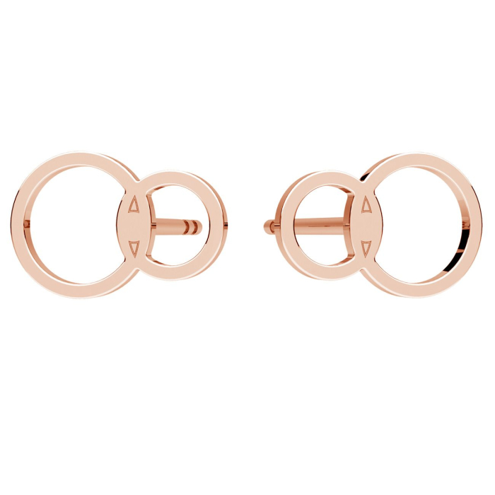 Cercei rotunzi dubli din argint 925 placat cu aur 24K [1]