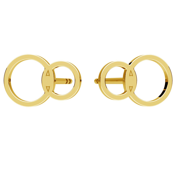 Cercei rotunzi dubli din argint 925 placat cu aur 24K [1]