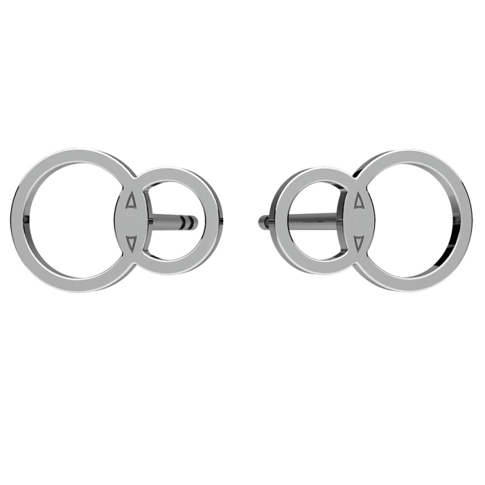 Cercei rotunzi dubli din argint 925 placat cu aur 24K [1]