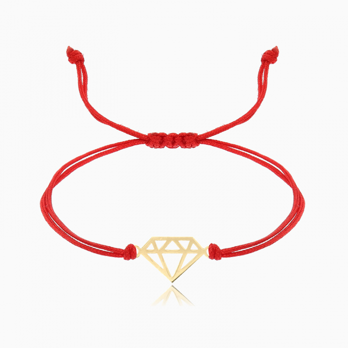 DIAMONAD,  bratara AUR  14k, snur si decupaj [4]