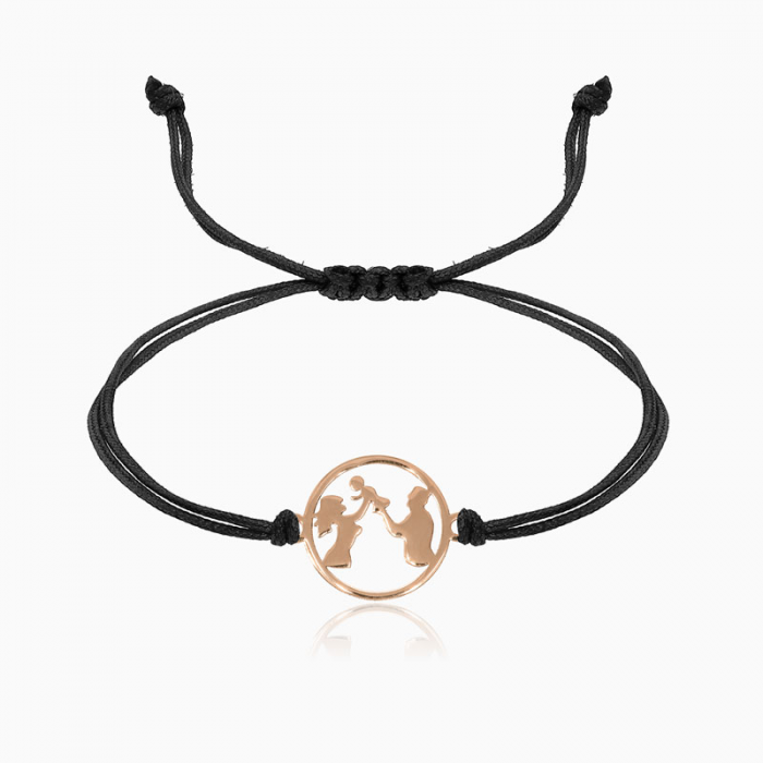 FAMILLY,  bratara AUR 14k, snur si decupaj [4]