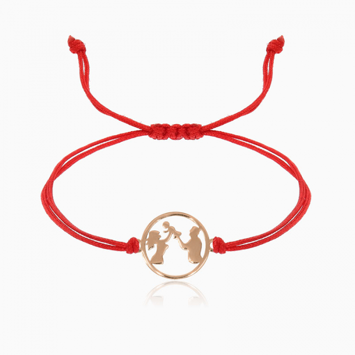FAMILLY,  bratara AUR 14k, snur si decupaj [5]