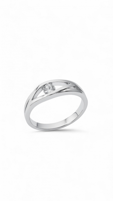 WHITE RING- Inel Aur Alb 585 [1]