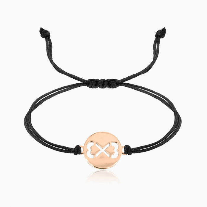 HARMONIA,  bratara AUR 14k, snur si banut decupat [6]