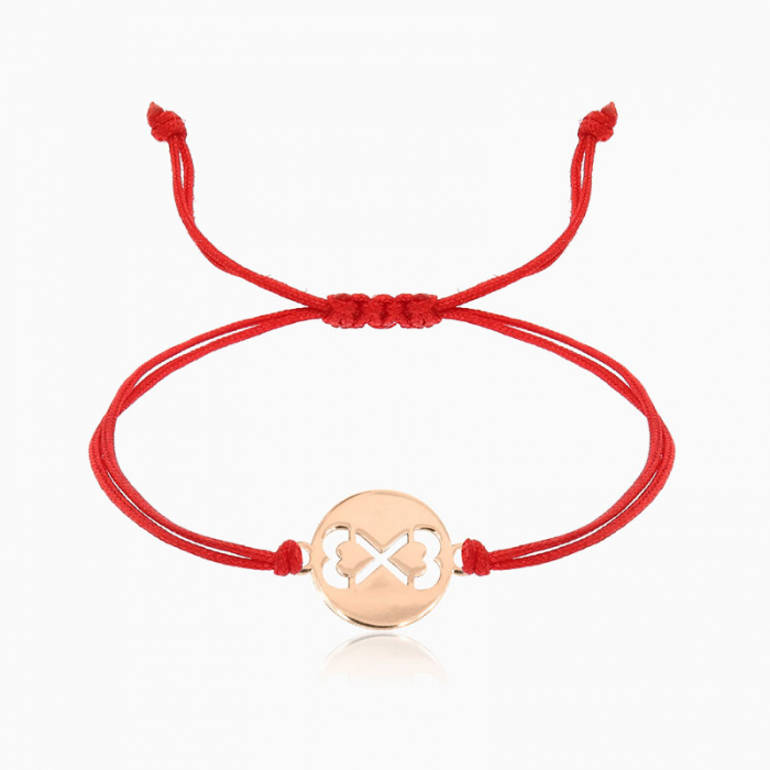 HARMONIA,  bratara AUR 14k, snur si banut decupat [5]