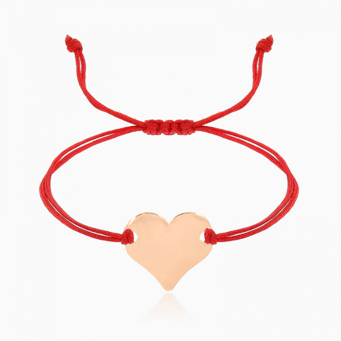 HEART, bratara AUR 14k, snur si decupaj [4]
