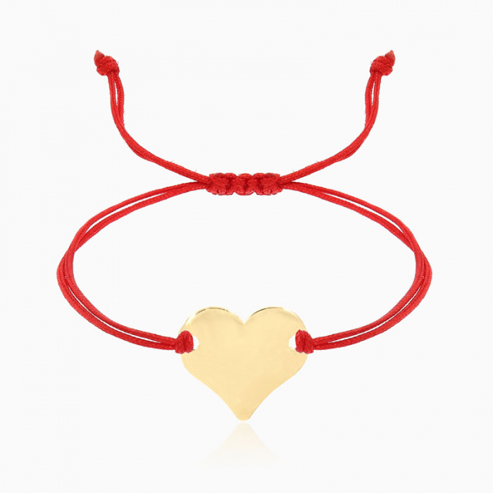 HEART, bratara AUR 14k, snur si decupaj [3]