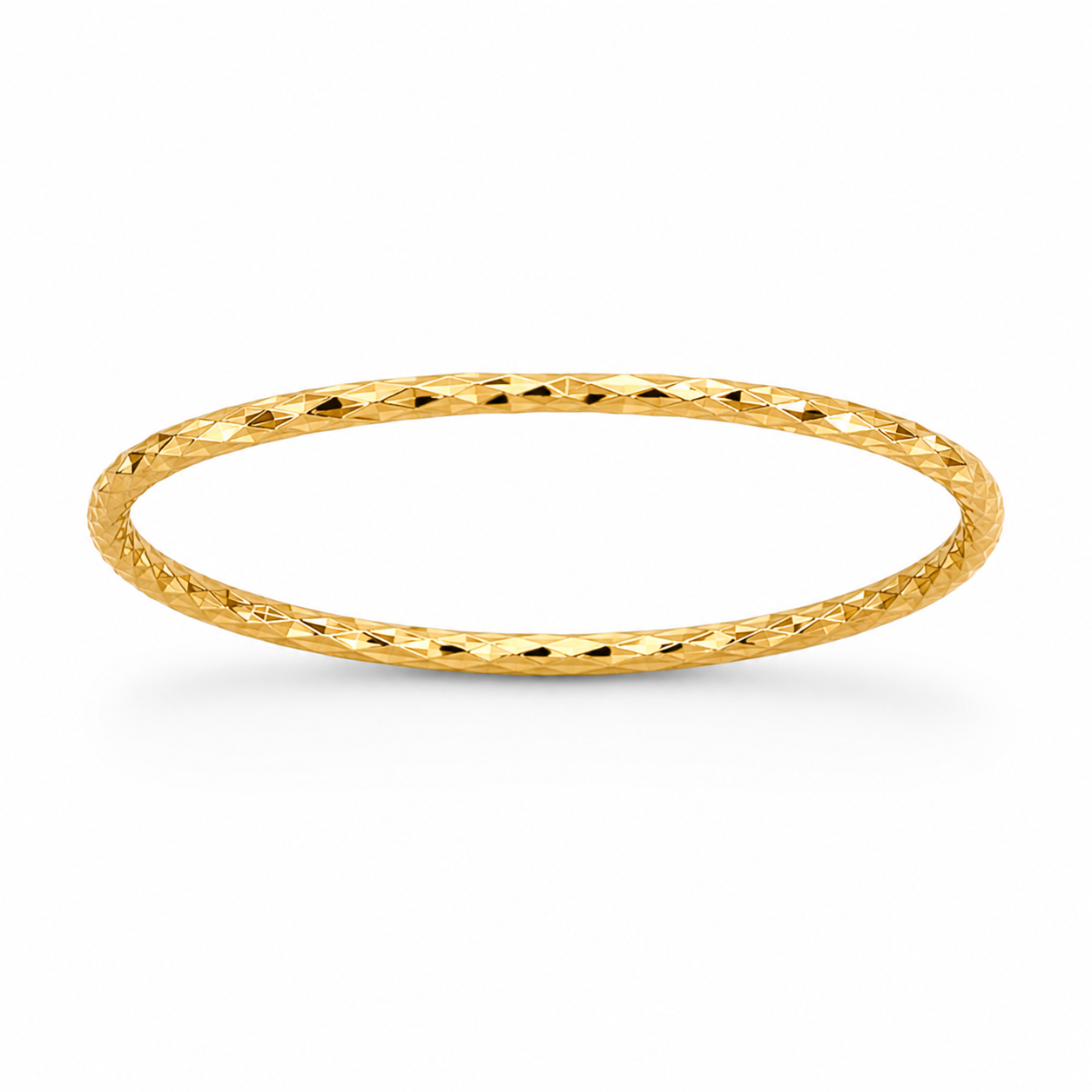 Inel aur 14K subțire, model texturat fațetat, design minimalist, stil stacking, marime 48 [2]