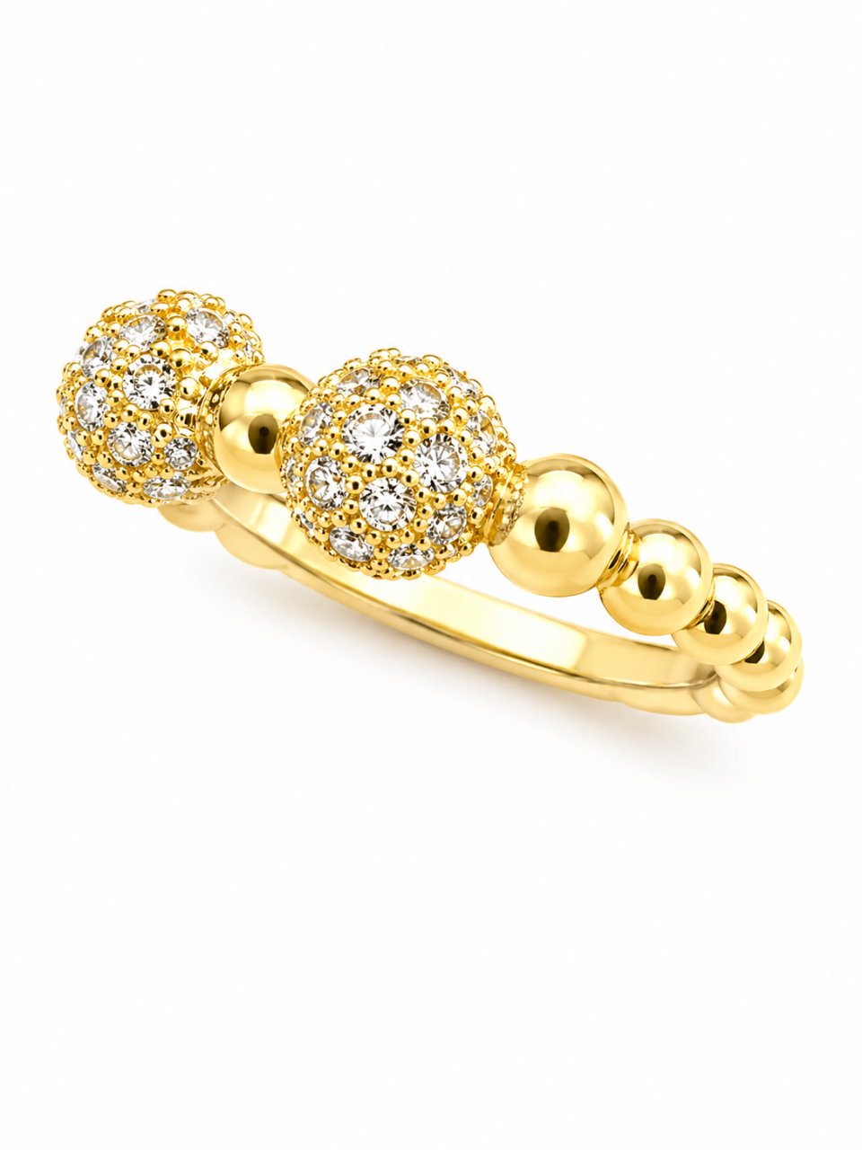 Inel din aur 14K cu pietre zirconia [2]