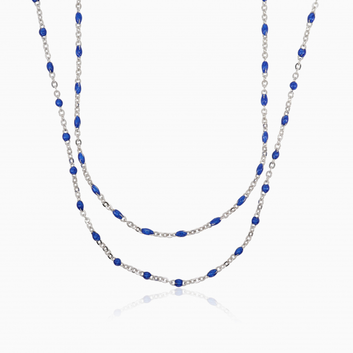 DARK BLUE, Lantisor Argint 925, pietre semipretioase [2]