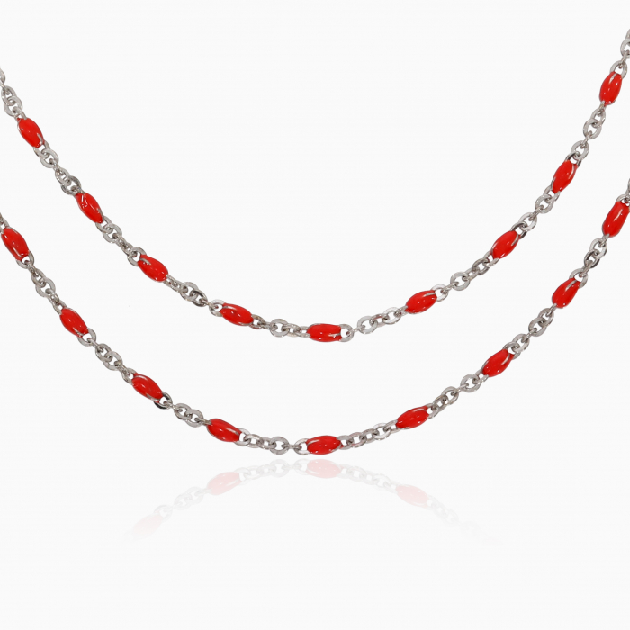 DARK RED, Lantisor Argint 925, pietre semipretioase [2]