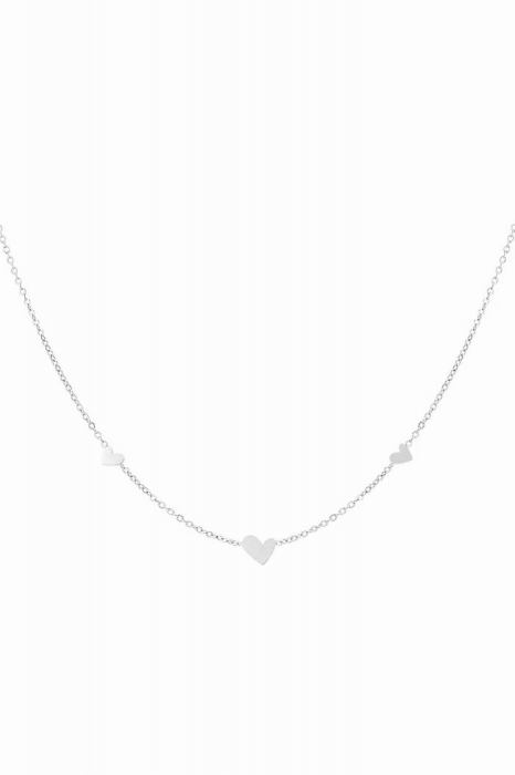 Lantisor argint 925 cu inimioare – la baza gatului, placat cu aur 14k [1]