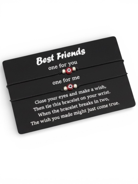 Set 2 Bratari Best Friends - Snur Negru si Ochi Norocos [2]