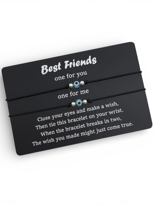 Set 2 Bratari Best Friends - Snur Negru si Ochi Norocos [4]