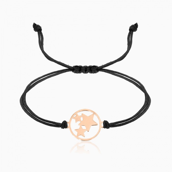 STARS,  bratara AUR 14k, snur si banut decupat [6]