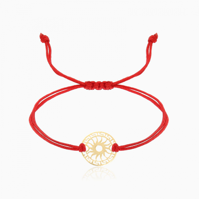 SUN, bratara AUR 14k, snur si banut decupat [5]