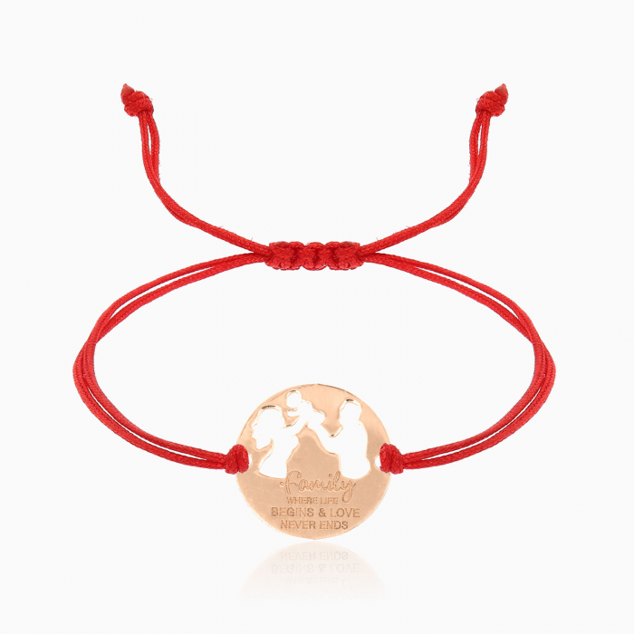 SWEETY, bratara AUR  14k, snur si banut decupat personalizat [1]