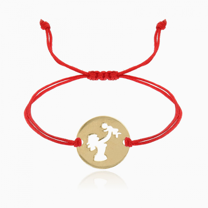 UNIQUE,  bratara AUR  14k, snur si decupaj [3]