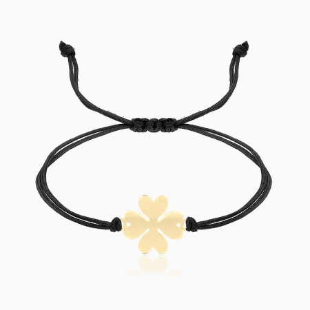 Bijuterii AUR pentru Copii - AMULET, bratara AUR  14k, snur si decupaj