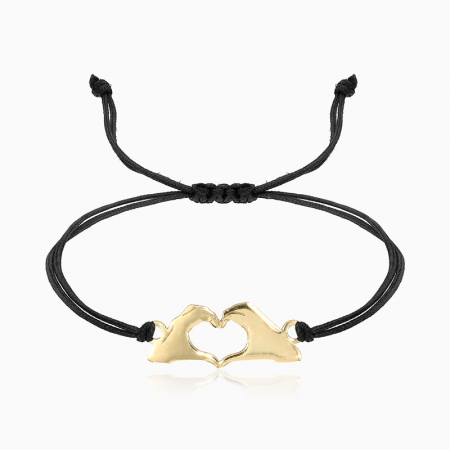 Bijuterii AUR pentru Copii - CONNECTION, bratara AUR14k, snur si decupaj