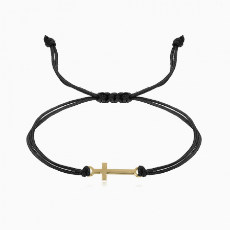 Bratari din AUR cu  Snur - CROSS, bratara AUR  14k, snur si decupaj